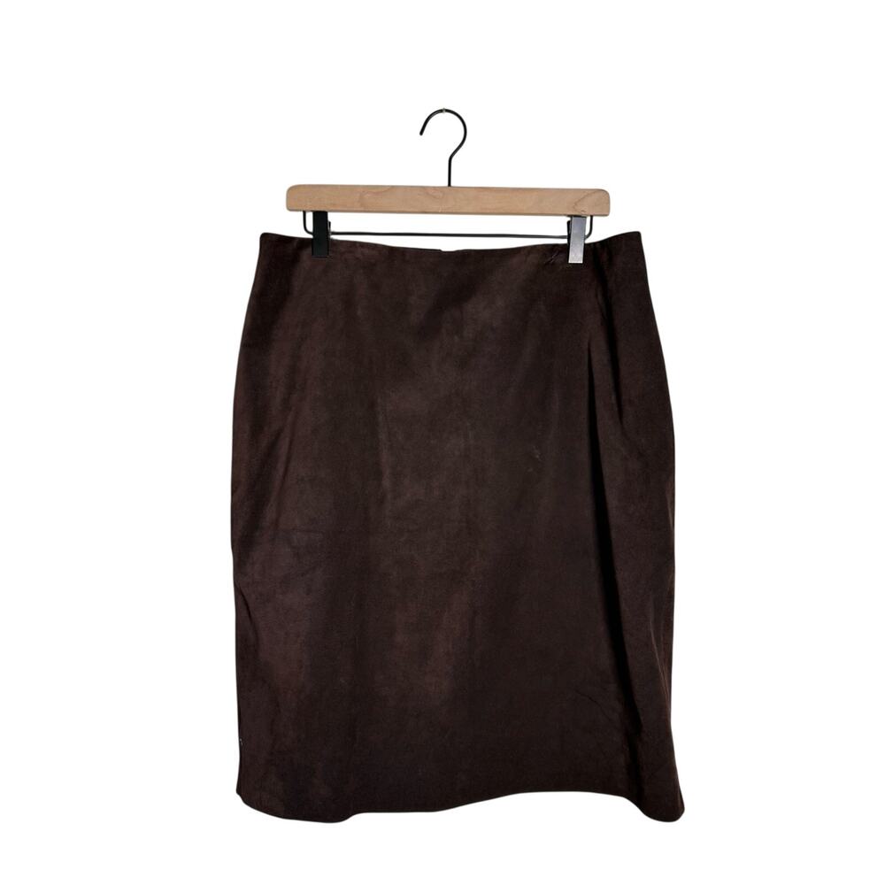 NWT GAP Brown Suede Dark Academia Classic Midi Skirt 14